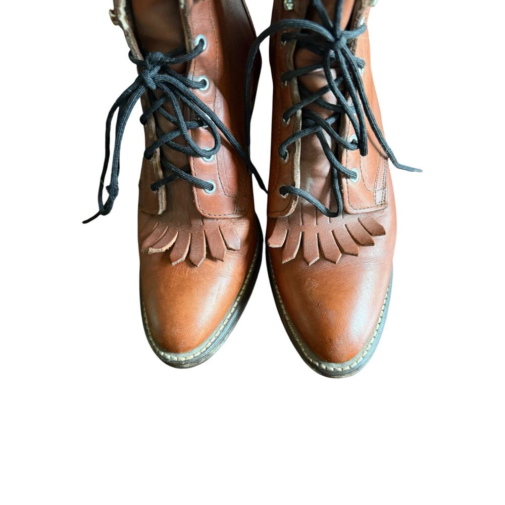 Vintage Laredo Leather Kiltie Lace-Up Western Boots • Women’s Size 7 - Picture 2 of 9